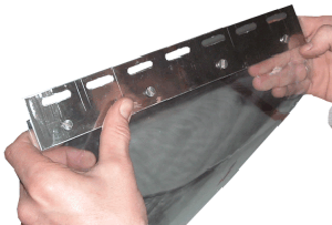 Edelstahl-Montage-Platte für den Industrie-PVC-Streifenvorhang